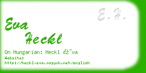 eva heckl business card